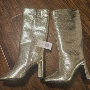 Gold Women's Boots